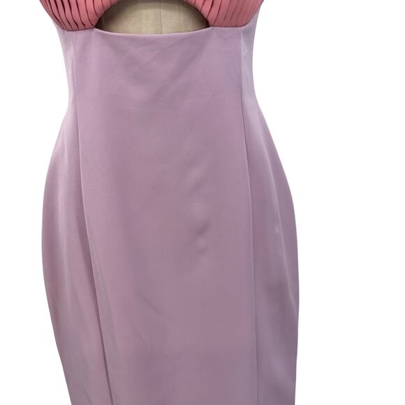 Lavish Alice Layla Dress Colorblocked Pleated Bandeau Lilac Purple Size US 12 - Picture 4 of 12